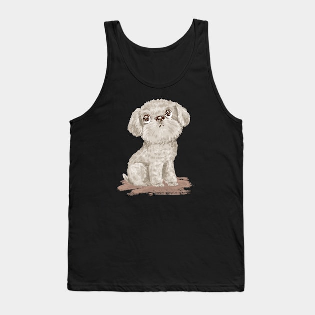 Toy Poodle Puppy Tank Top by sanogawa